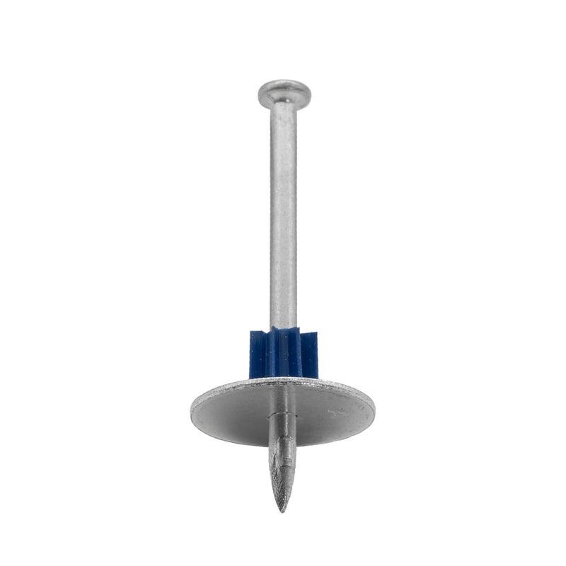 Bluepoint Powder Actuated Fasteners 2” .300 Head, .145 Dia. Shank Contractor Pin w/ 1" Washer & Rubber Flute –High-Precision Fastening Solution 100pcs (2) - Image 1